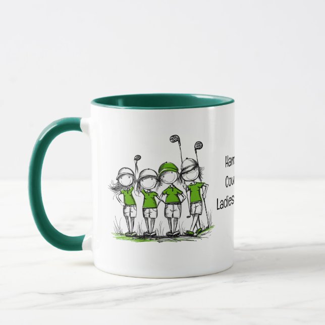 Ladys Golf League Cartoon Kaffee Tasse (Links)