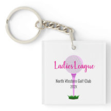 Ladys Golf League Custom Acrylic Schlüsselanhänger