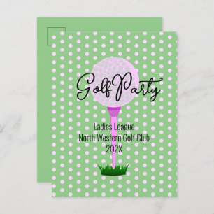 Ladys Golf League Golf Party Einladung Postcard Postkarte