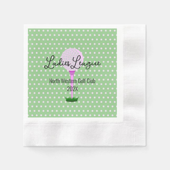 Ladys Golf League Golf Partys Cocktail Napkins Serviette (Vorderseite)