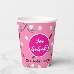 Ladys Golf League Paper Partys Cup Pappbecher