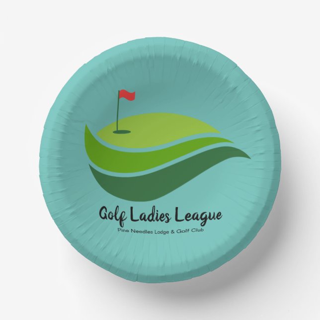 Ladys Golf League Party Paper Bowl Pappteller (Vorderseite)