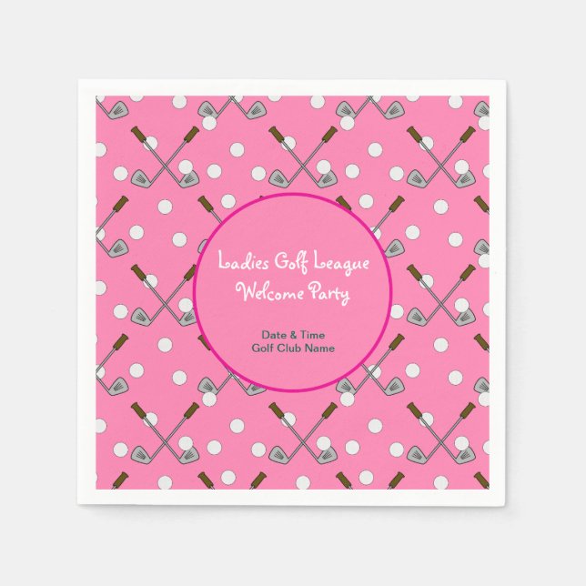 Ladys Golf League Party Paper Serviette (Vorderseite)