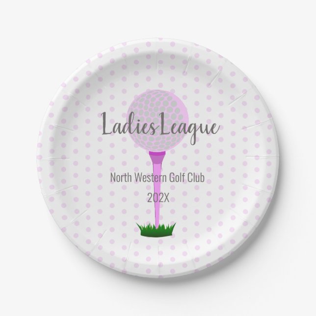 Ladys Golf League Pink Dot Party Teller (Vorderseite)