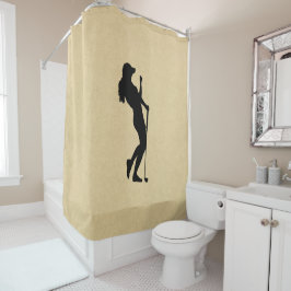 Ladys Golf Leather Look Duschvorhang