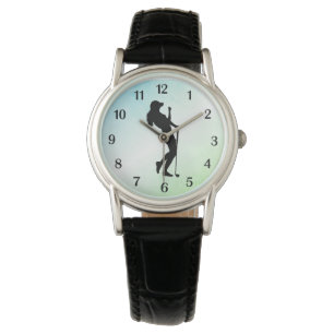 Ladys Golf Watch mit schwarzen Zahlen Armbanduhr