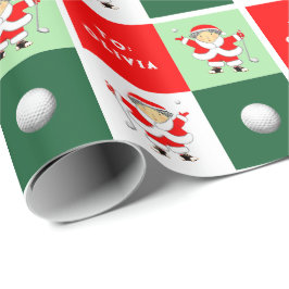 Ladys Golf Weihnachtsgeschenk Geschenkpapier