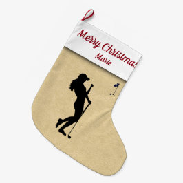 Ladys Golfer Großer Weihnachtsstrumpf
