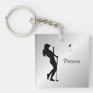 Ladys Golfer Personal Schlüsselanhänger