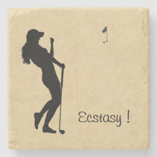 Ladys Golfer Steinuntersetzer