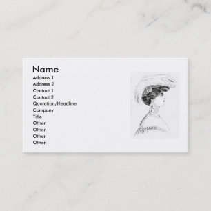 Ladys' Hat Business Card Visitenkarte