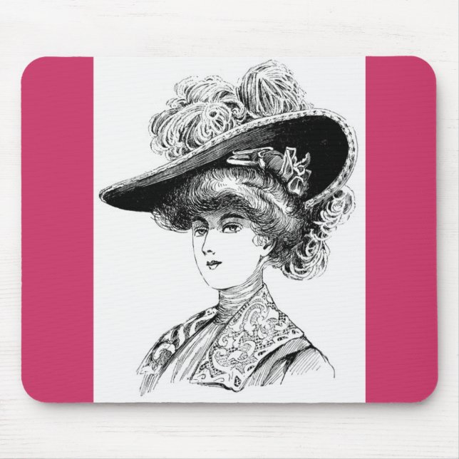 Ladys' Hat Mouse Pad Mousepad (Vorne)