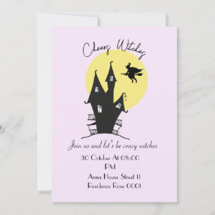 Ladys Hexes Halloween-Party Cards Einladung