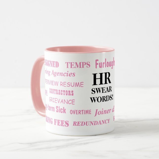 Ladys HR Swear Words Human Resources Funny Gift Tasse (Vorderseite Links)