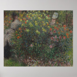 Ladys in Blume Monet 1875 Poster