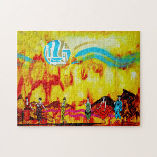 Ladys in einer surrealistischen Landschaft Puzzle
