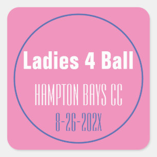 Ladys League Turnament Souvenir Quadratischer Aufkleber
