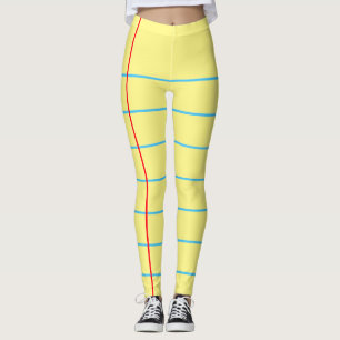 Ladys Legal Pad Notebook Paper Graphic© Leggings