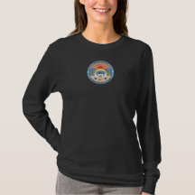 Ladys Long Sleeve Black T - Shirt