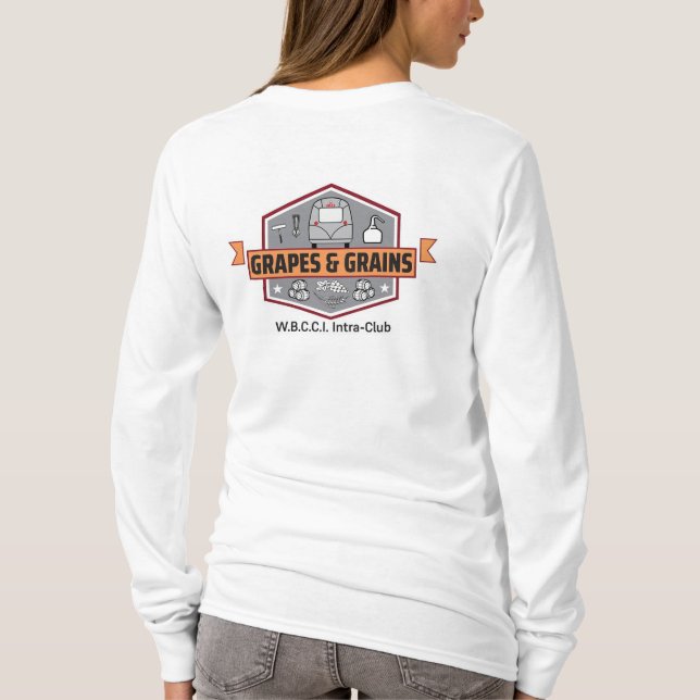 Ladys Long Sleeve T - Shirt mit Logo (Rückseite)