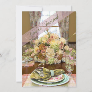 Ladys Luncheon Einladung (Blumentisch-Einstellung)