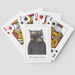 LADY'S MAID CAT Playing Cards + Text Spielkarten