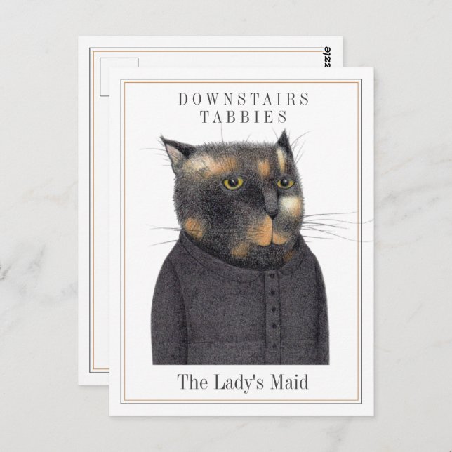 LADY'S MAID CAT Postcard Postkarte (Vorne/Hinten)