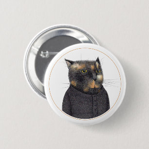 LADYs MAID CAT Round-Button-Button II Button