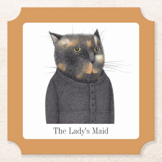 LADY'S MAID CAT Ticket Paper Untersetzer + Text (Vorderseite)