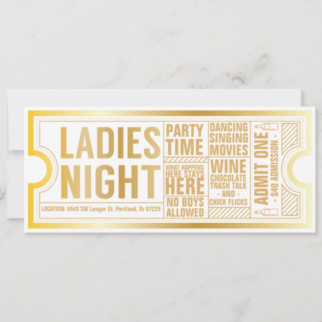 Ladys Night Invitation-Customize es! Einladung (Vorderseite)