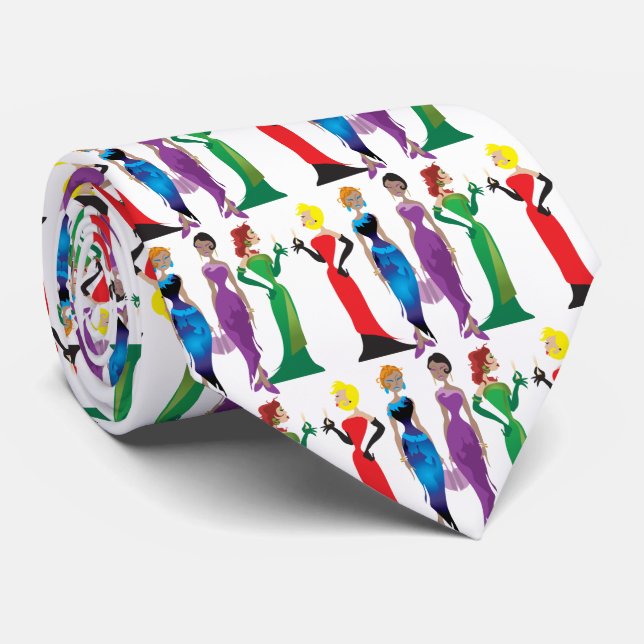 Ladys Night Krawatte (Gerollt)