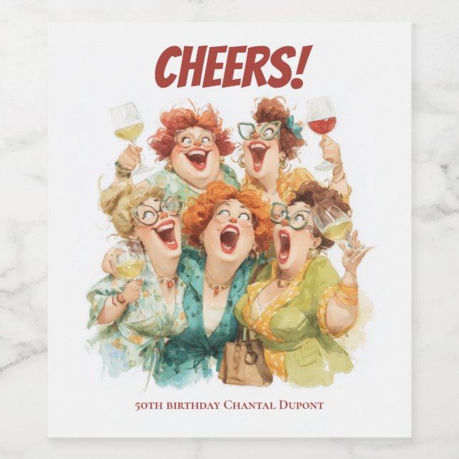 Ladys Night Laghter Weinetikett (Einzelnes Label)