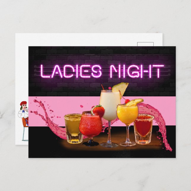 Ladys night postkarte (Vorne/Hinten)