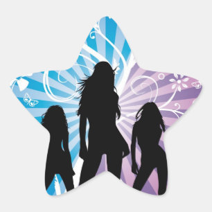 Ladys Night Stern-Aufkleber
