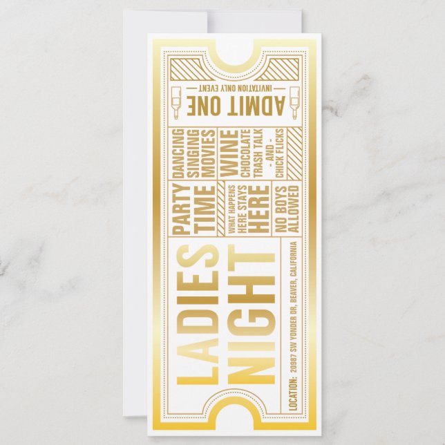Ladys Night - vollständig anpassbare Einladung (Vorderseite)