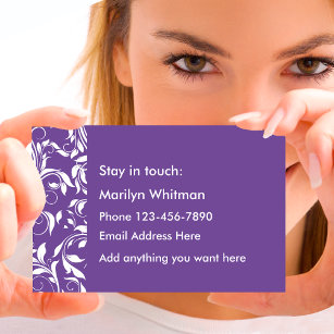 Ladys Personal Contact Cards Telefonnummerkarte