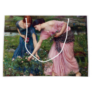 Ladys Picking Rose, John William Waterhouse Große Geschenktüte