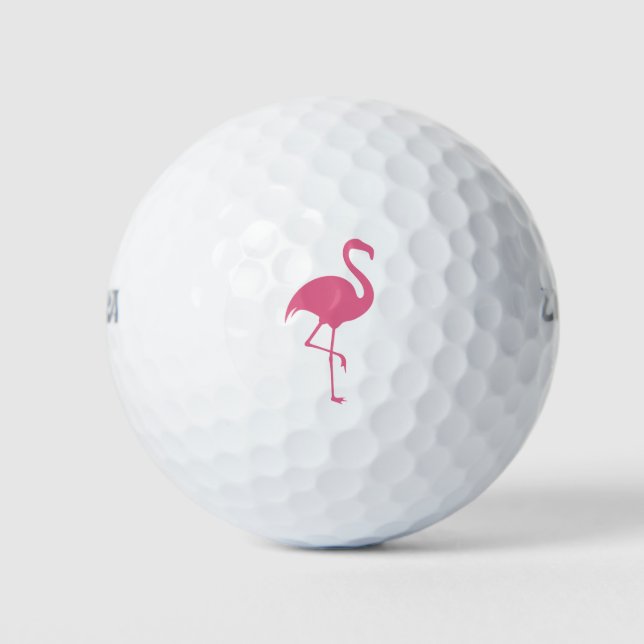 Ladys Pink Flamingo Golfball (Vorderseite)