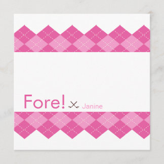 Ladys Pink Golf Raute Einladung