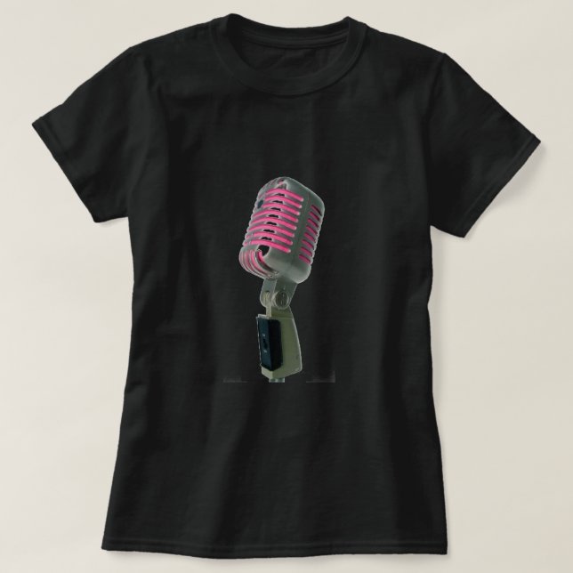 Ladys - Pink Mic T - Shirt (Design vorne)