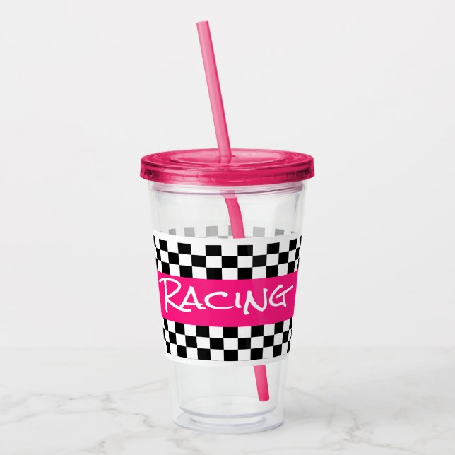 Ladys Pink Racing Cup Acryltrinkbecher (Links)