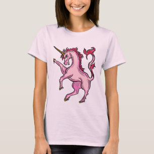 Ladys pink unicorn tee