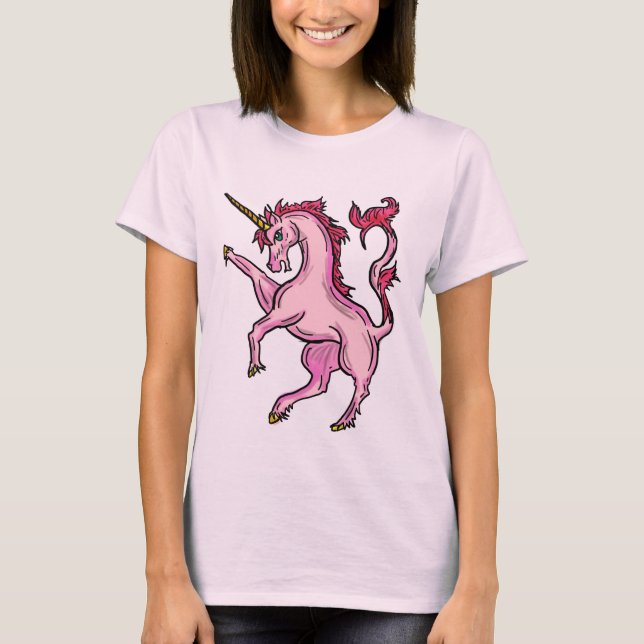Ladys pink unicorn tee (Vorderseite)