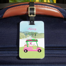 Ladys Pink Watercolor Monogram Name