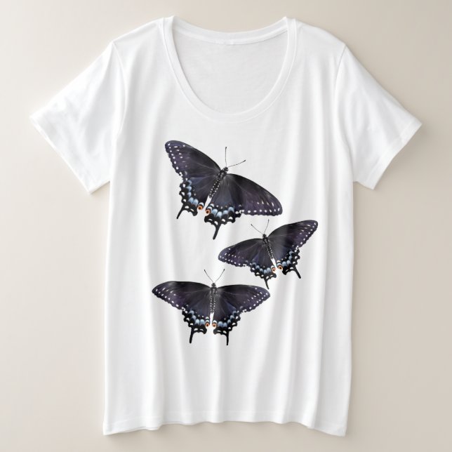 Ladys Plus Size T-Shirt Black Frack (Design vorne)