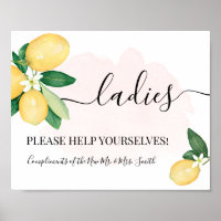 Ladys Powder Room Hochzeitsempfang Lemons Pink