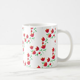 Ladys Red Tulip Blume Kaffeetasse