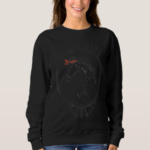 Ladys Rider Horse Girl Sweatshirt