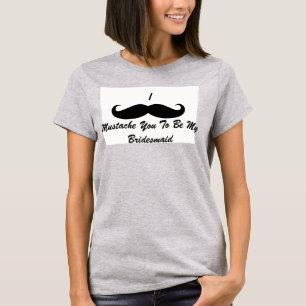 Ladys Ringer TShirt Mustache Bridesmaid