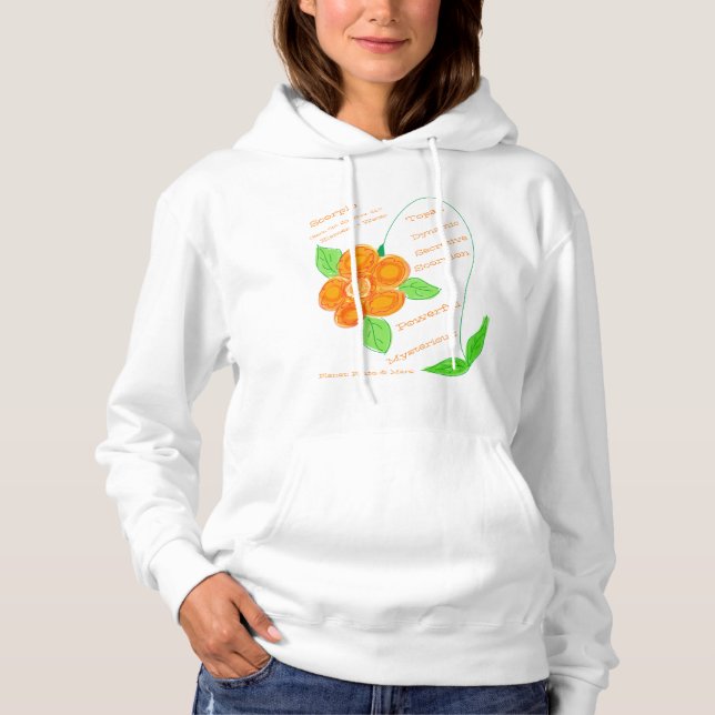 Ladys Scorpio Wearable Horoscope Hoodie (Vorderseite)